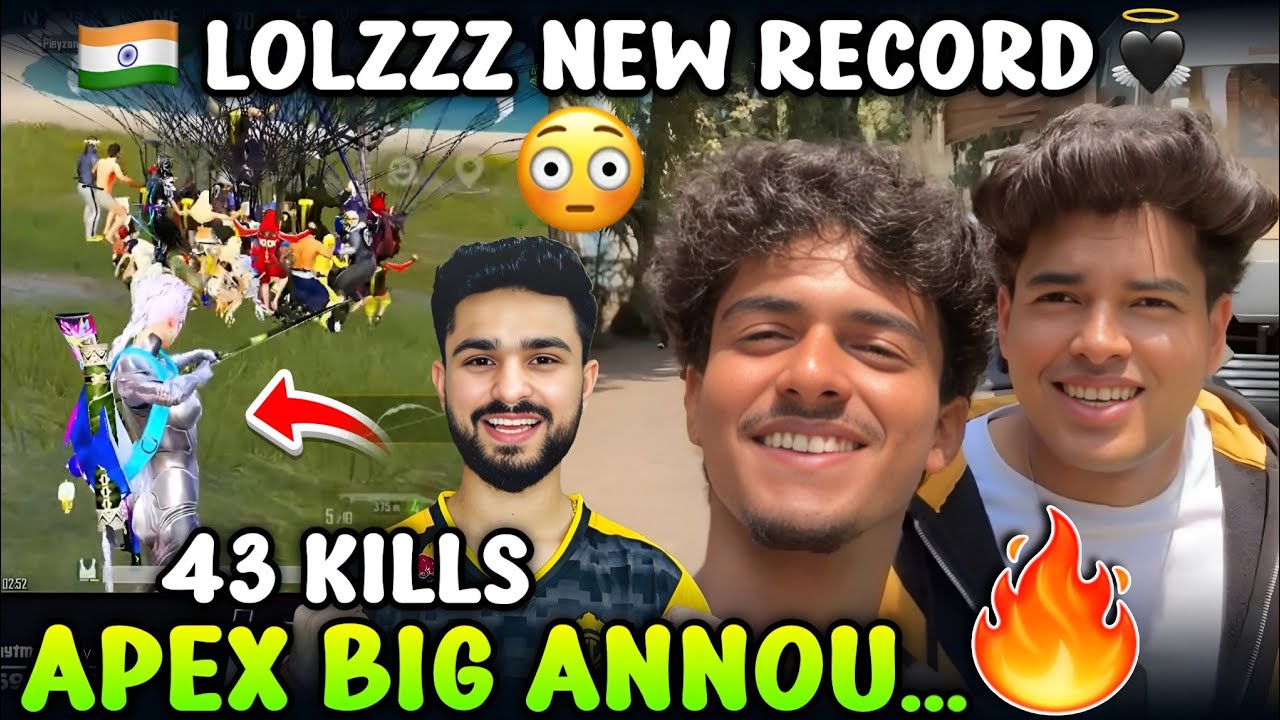 🇮🇳APEX GAMING BIG ANNOUNCEMENT 🔜 JONATHAN COOKING 🧑&zwj;🍳 LOLZZZ 43 KILLS IN SECONDS 🤫☠️