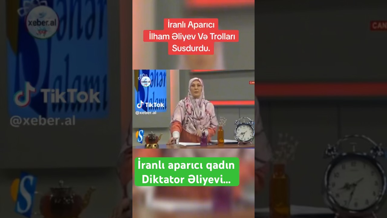 İranlı xanım aparıcı 2 kəlmısi ilə Diktator Əliyevi yerdən yerə vurdu #diktatortv #manaf #blogger
