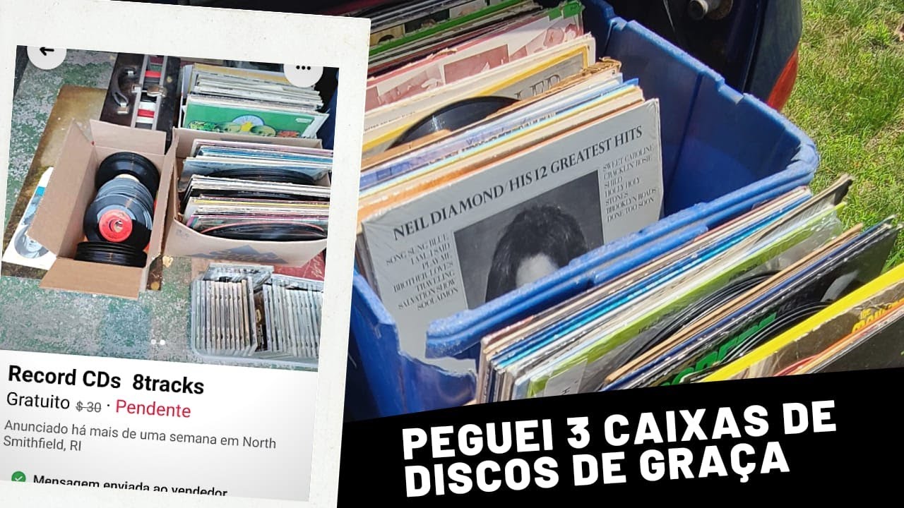 Vinil da galáxia - Achei um anúncio doando 3 caixas de discos