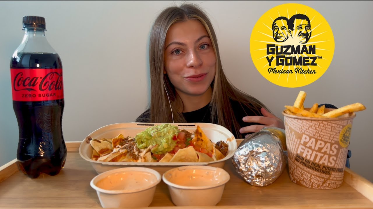 ASMR Eating Guzman Y Gomez (GYG)  Mukbang | Cali Burrito, Nacho's & Fries