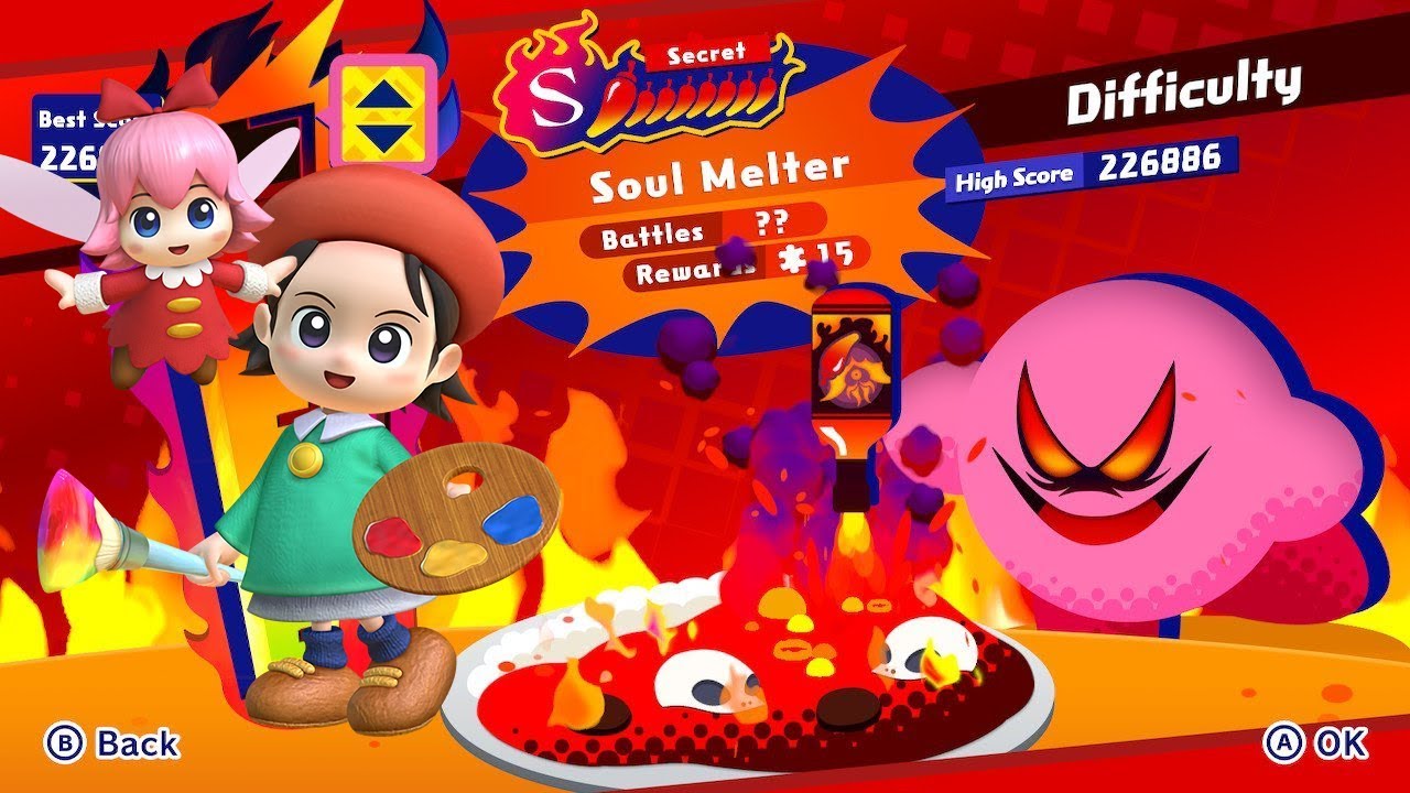 Kirby Star Allies Boss Rush: The Ultimate Choice - Solo Soul Melter w/ Adeleine and Ribbon