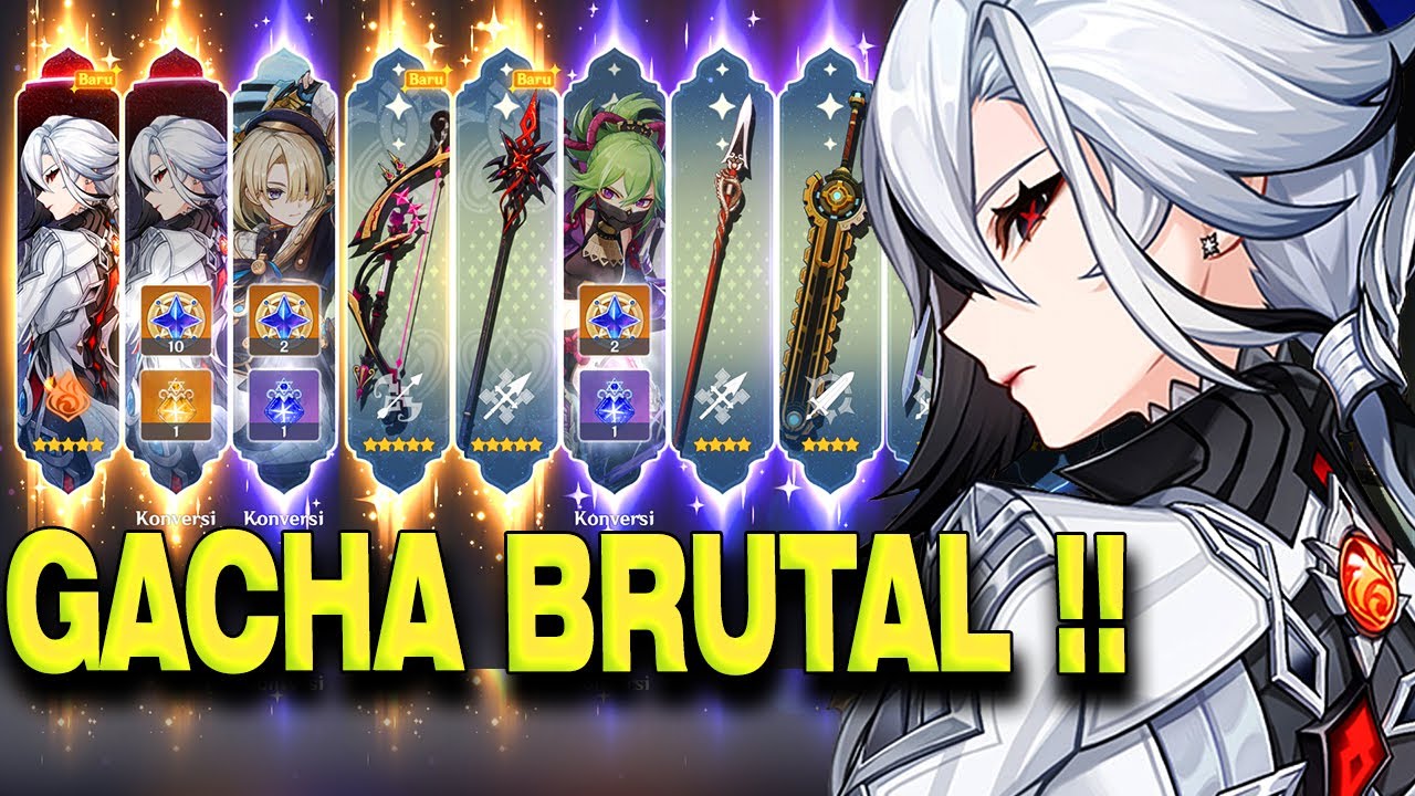 GACHA BRUTAL 4.6 ARLECCHINO & WEAPON SIGNATURE GACHA NYA ASIN BANGET CHEF!! Genshin Impact Indonesia