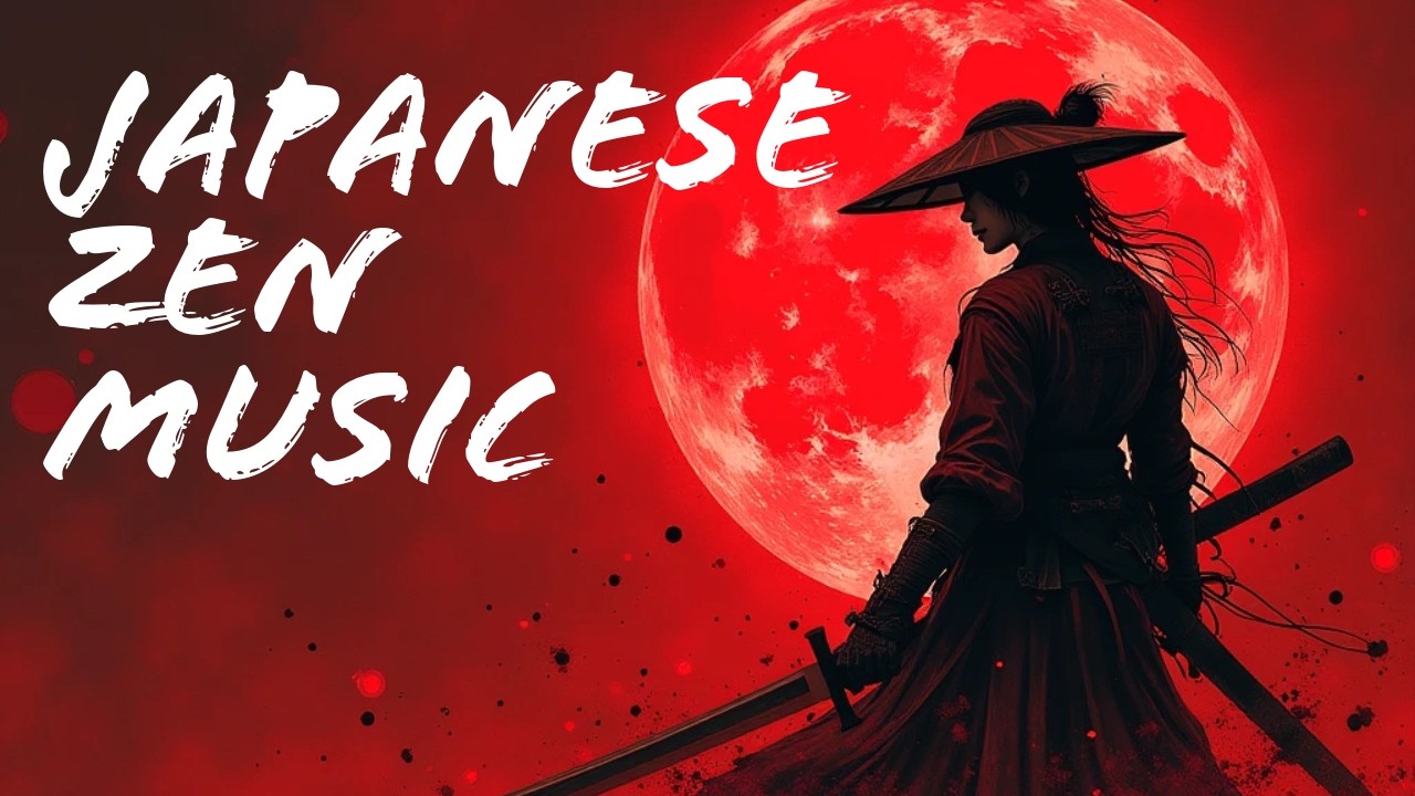 Japanese Zen Music | Samurai Under the Red Moon | Anime Study Music for Focus, Meditation & Sleep