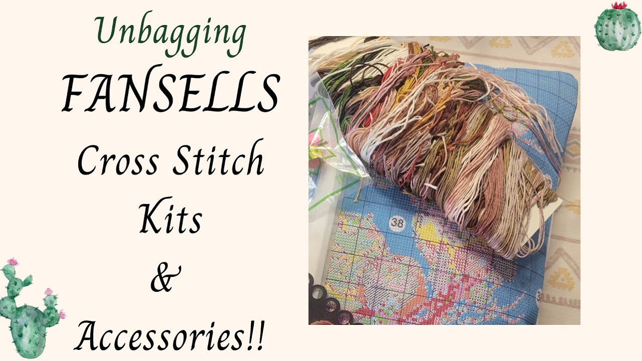 РАСПАКОВКА НАБОРОВ ДЛЯ ВЫШИВКИ КРЕСТОМ С НАШИВКОЙ И АКСЕССУАРОВ FANSELLS!! #fansells #crossstitch