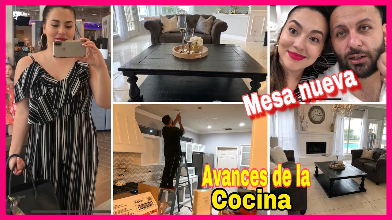 Compramos una mesa, luces para la cocina