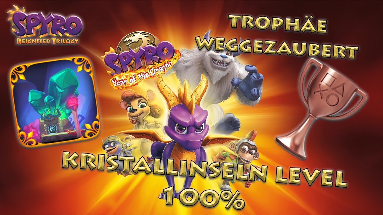 Kristallinseln Level 100% • Spyro Year of the Dragon • Trophäe Weggezaubert
