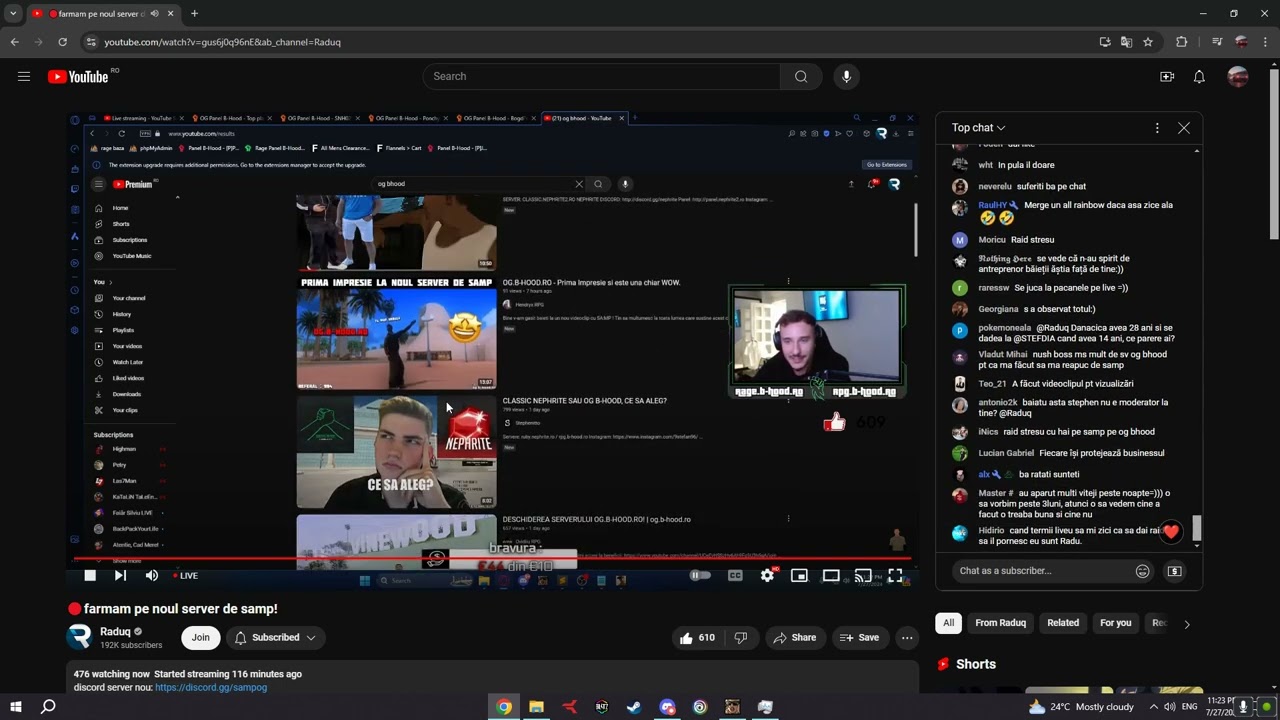 Raduq face misto de septarul lui Awake pe live