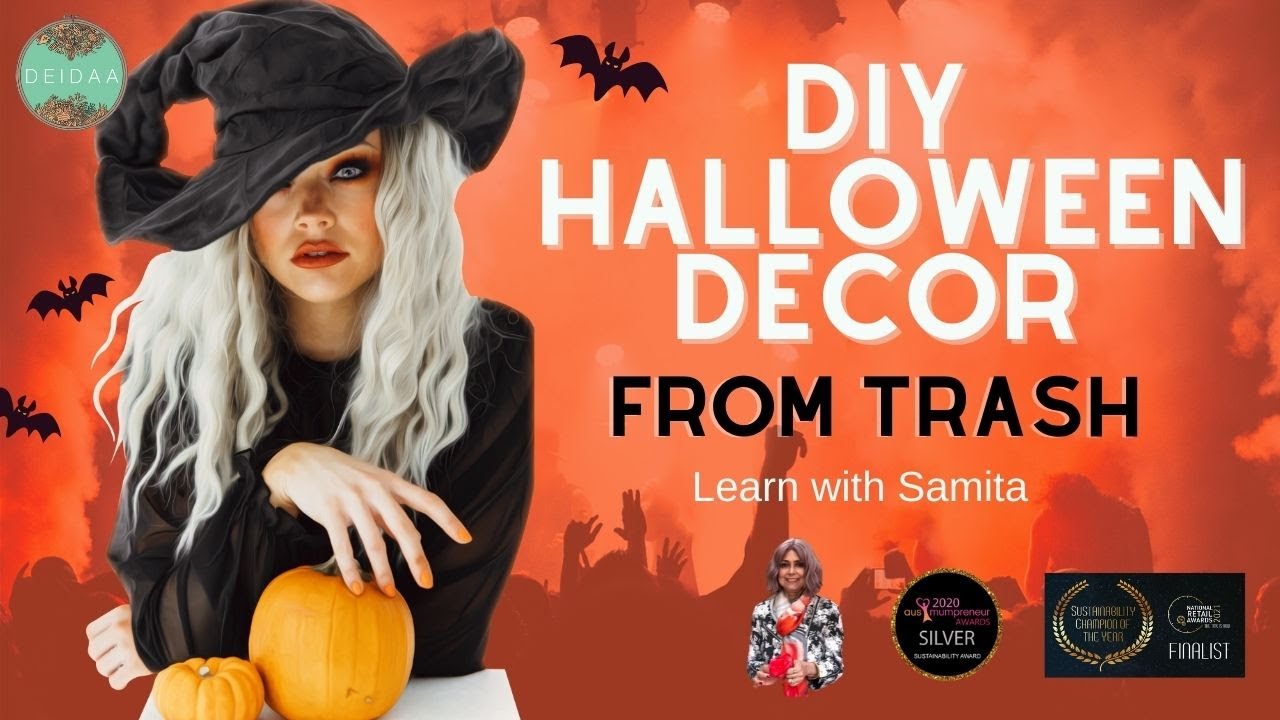 DIY HalloweenDecor from Waste Learn with Samita