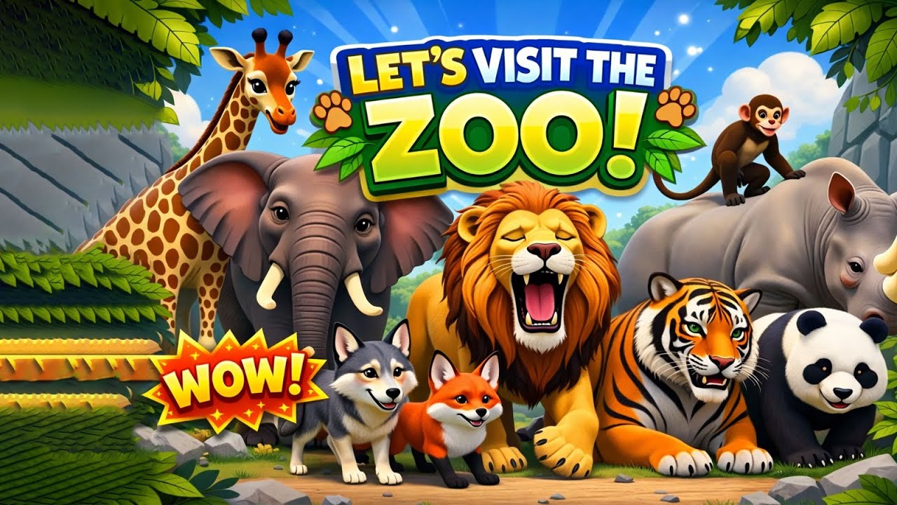 🌟 Веселая песенка про диких животных для детей 🦓🦁 | Изучаем животных с помощью музыки