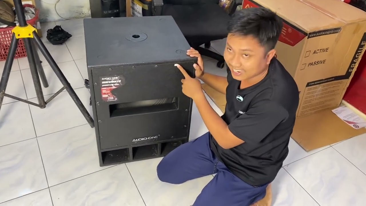 UNBOXING SUBWOOFER AKTIF H-115 AUDIO ONE
