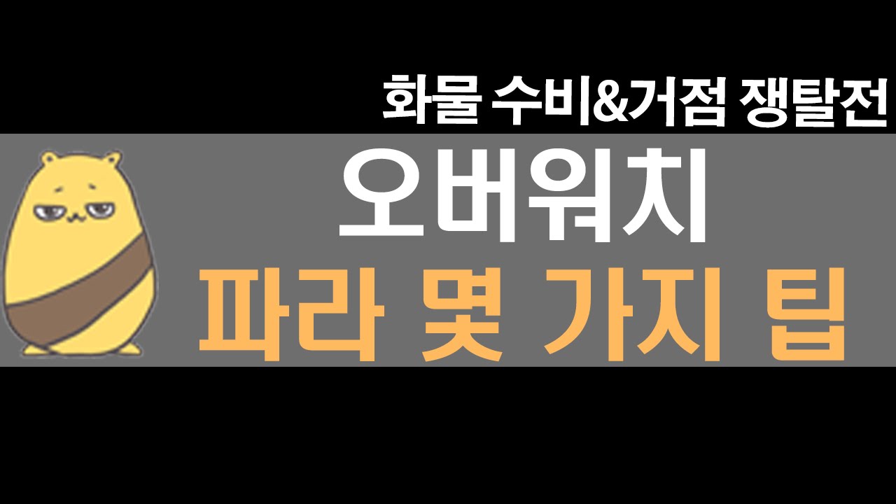 [오버워치] 파라 유저를 위한 몇가지 팁