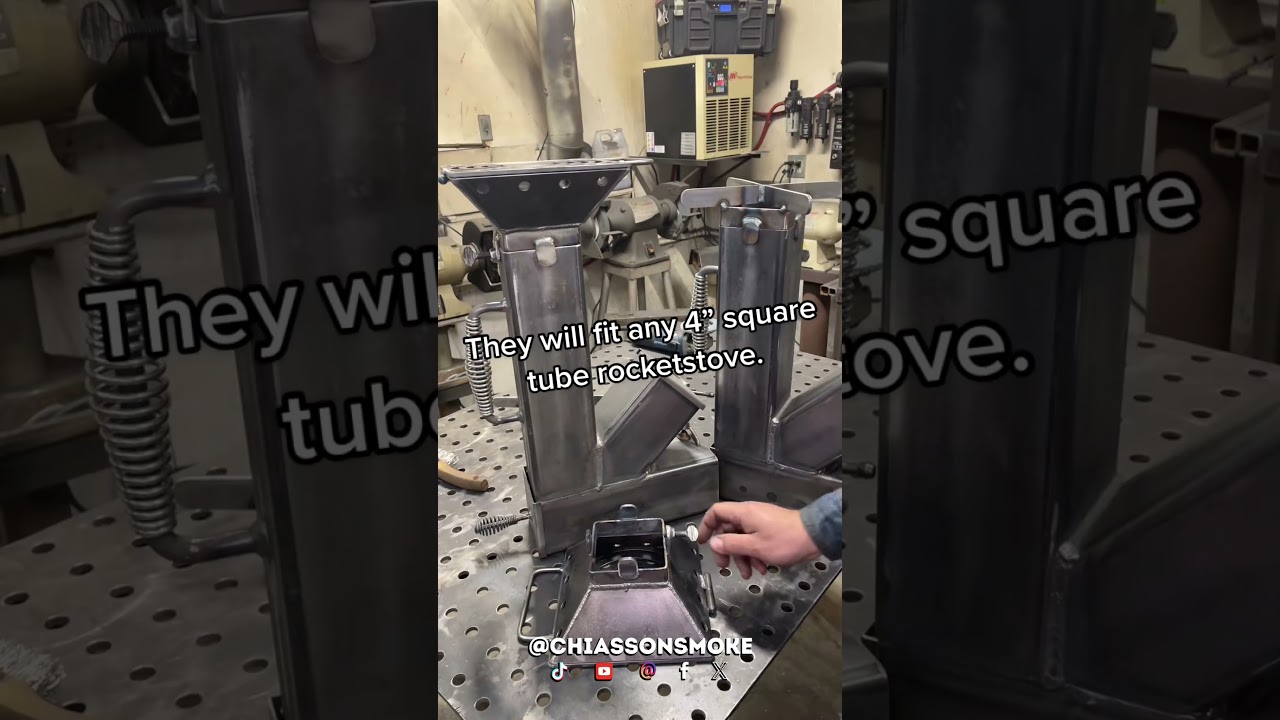 If you built a rocket stove at home using 4&rdquo; square tubing as a DIY project it will fit!