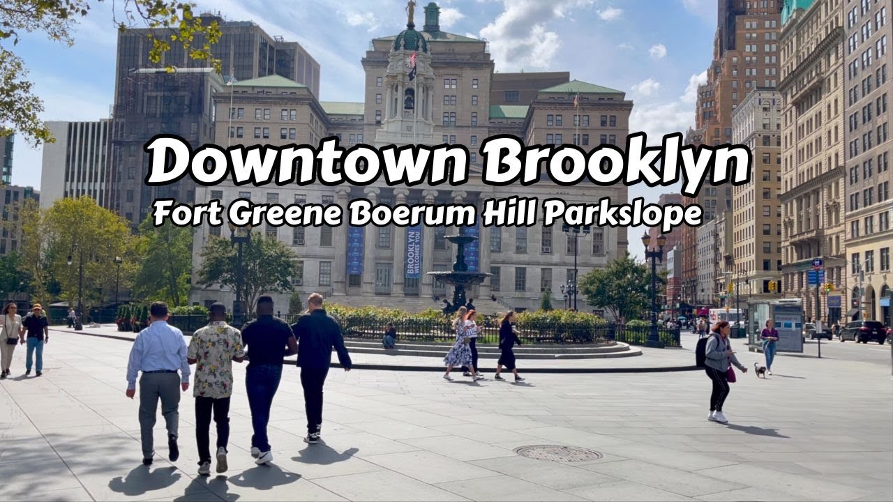 Walking New York Downtown Brooklyn NY 4k - Fort Greene Boerum Hill Parkslope
