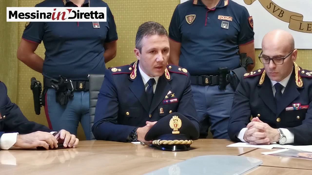 Questura di Messina - Conferenza stampa arresti rapina tabacchi Camaro