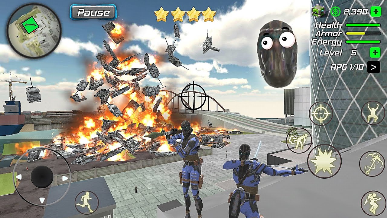 Green Rope Hero: Vegas City #17 Big Explosion | How did i do that?