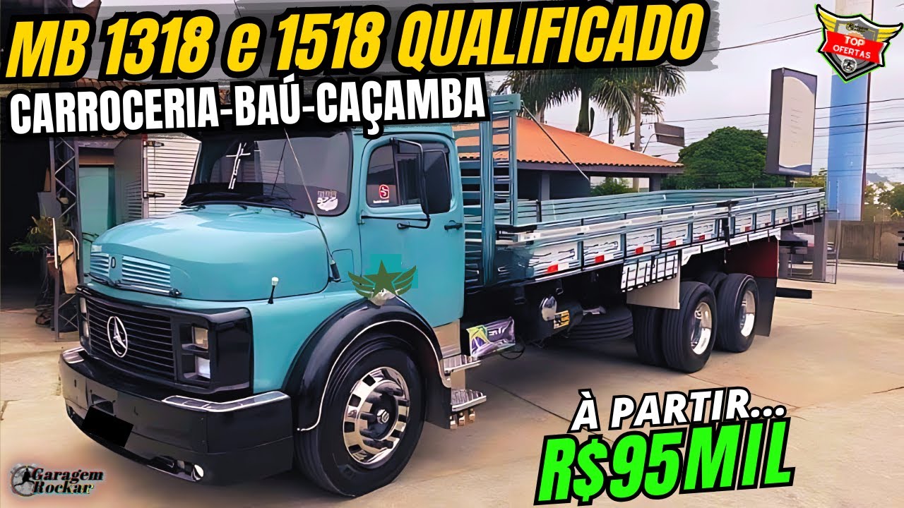 CAMINHÃO MERCEDES BENZ QUALIFICADO a VENDA BARATO 1318 e 1518 à PARTIR DE 95 MIL #mb1318 #mb1518