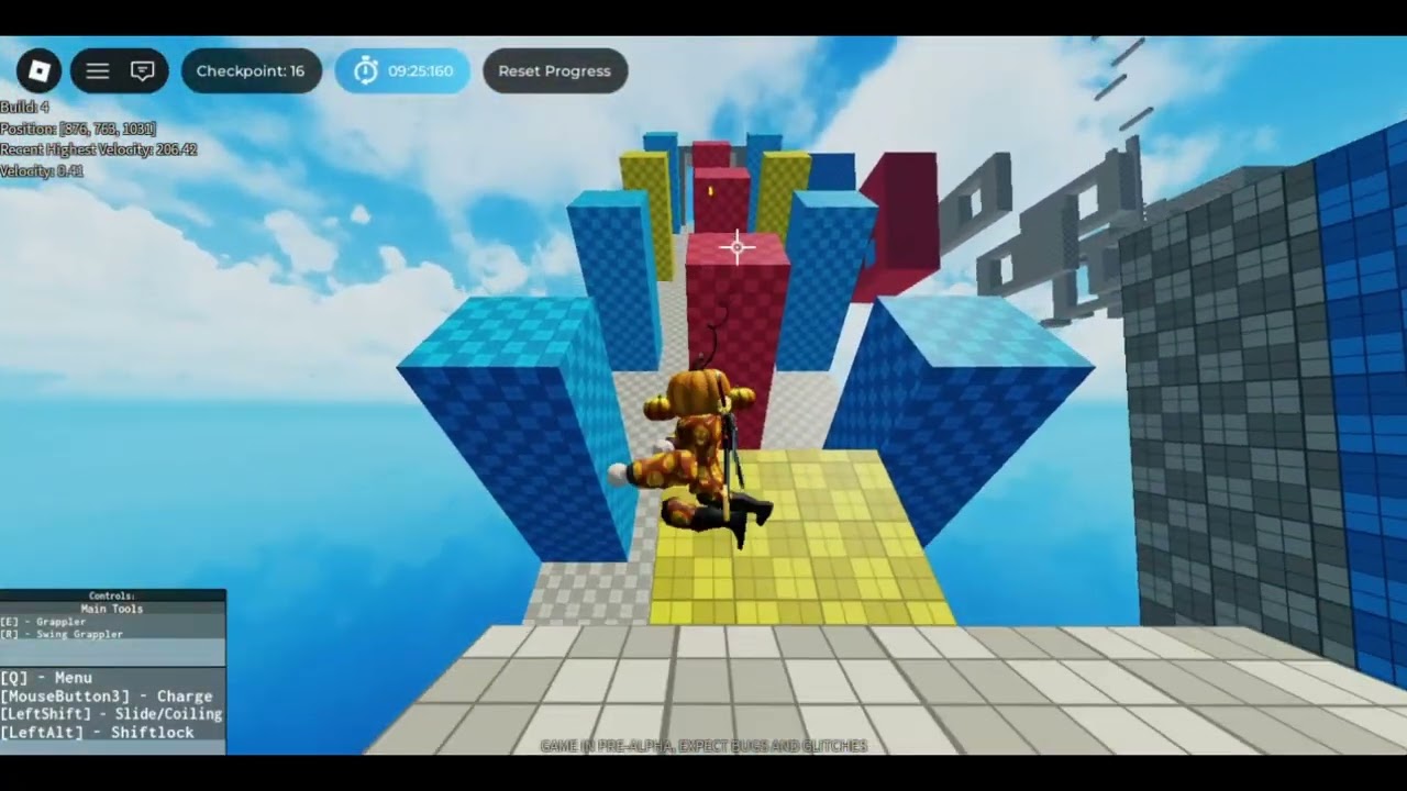 PLAYING THE GRAPPLING HOOK OBBY ON ROBLOX!!!