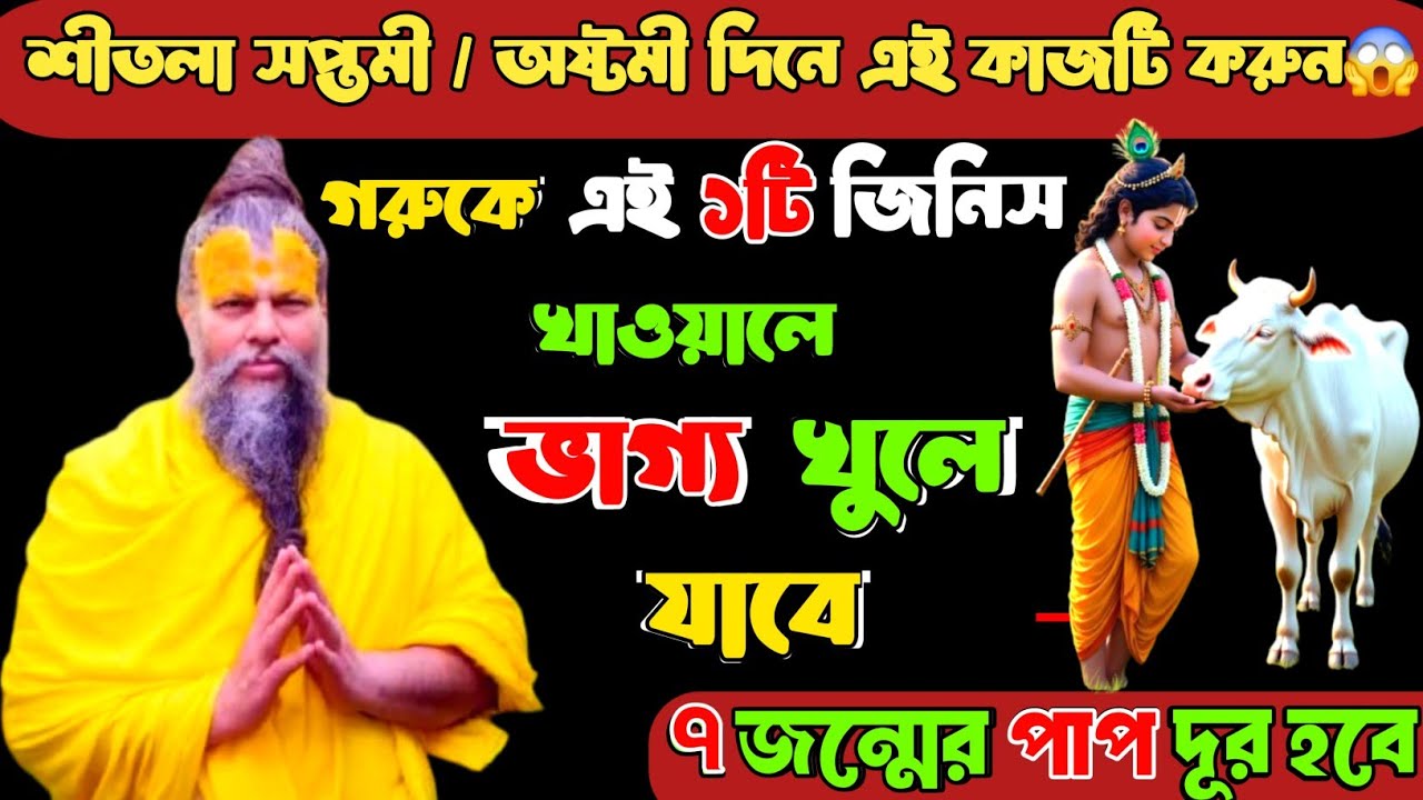 শীতলা সপ্তমী / অষ্টমী ১০ মার্চ 😱 গরুকে এই ১টি জিনিস খাওয়ালেই মিলবে দেবীর আশীর্বাদ!
