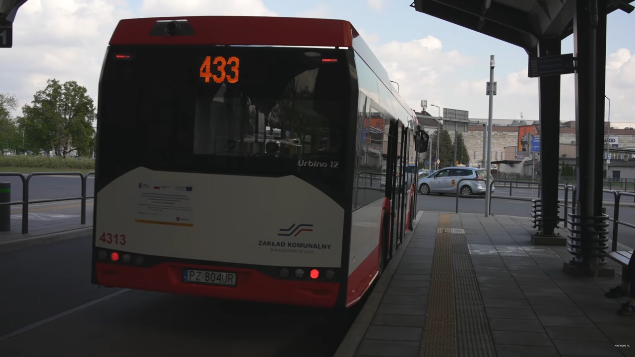 Poland, Poznań, bus 433 ride from Rondo Rataje to Wieprawska