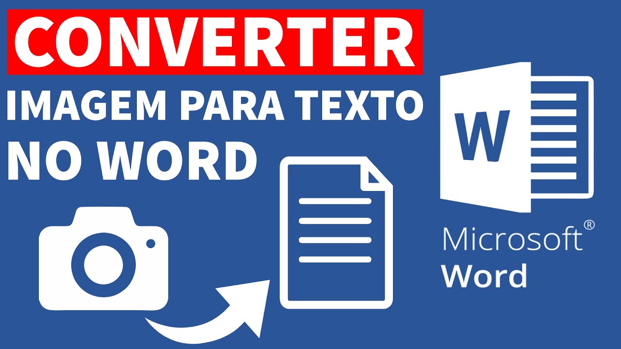 CONVERTER IMAGEM PARA TEXTO EDITÁVEL (Word 2019)