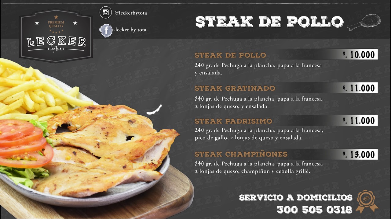 Menú animado para pantallas, comidas rápidas, restaurantes