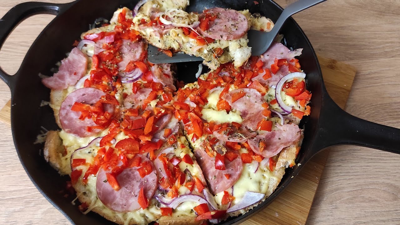 PIZZA Z PATELNI! IDEALNA ZAPIEKANKA! JUŻ NIGDY NIE ZMARNUJESZ CHLEBA!