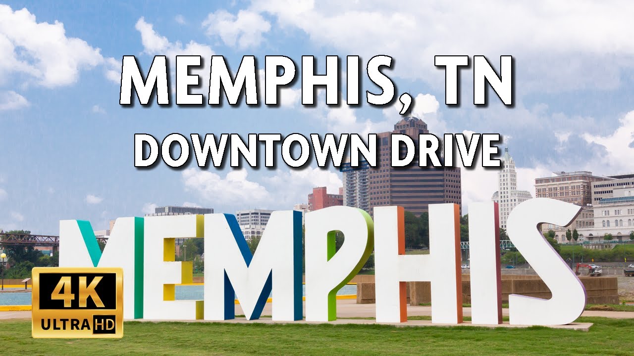 Memphis, Tennessee, USA — Driving Video With Street Sounds || 4k