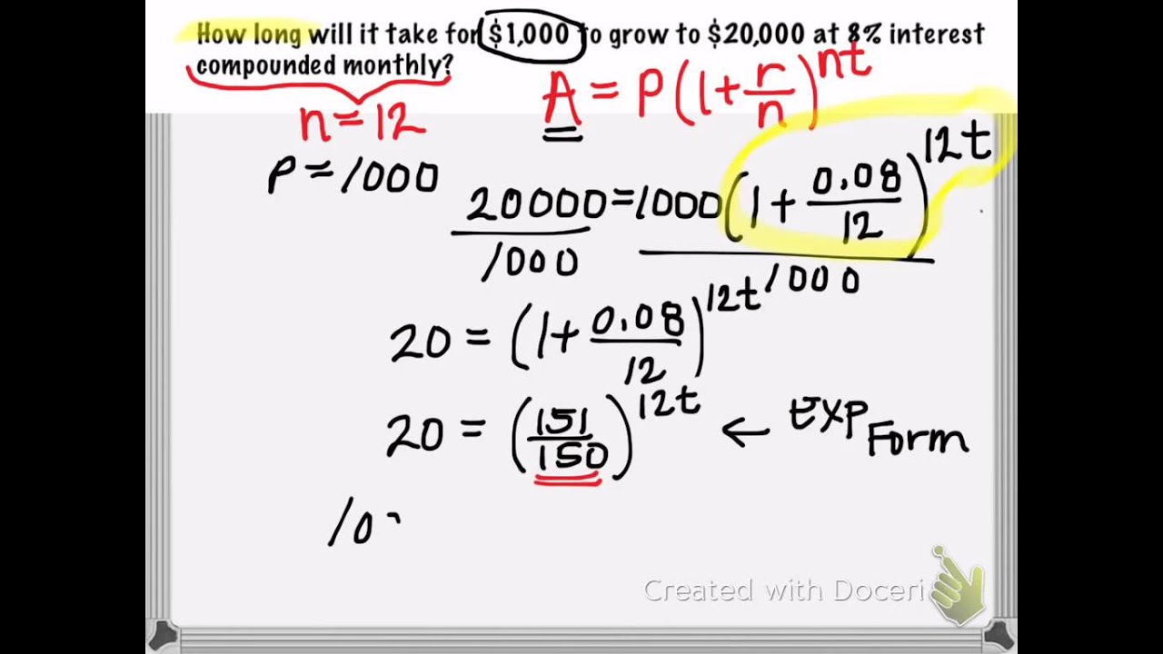 Compound Interest: Solving for time