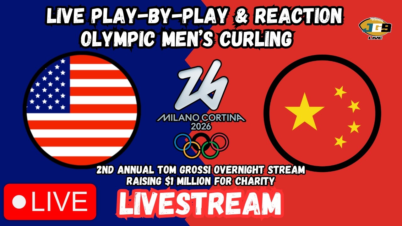 Tom Grossi Charity Stream for $1 Million | 2026 Olympics LIVESTREAM | USA vs. China Men's Curling
