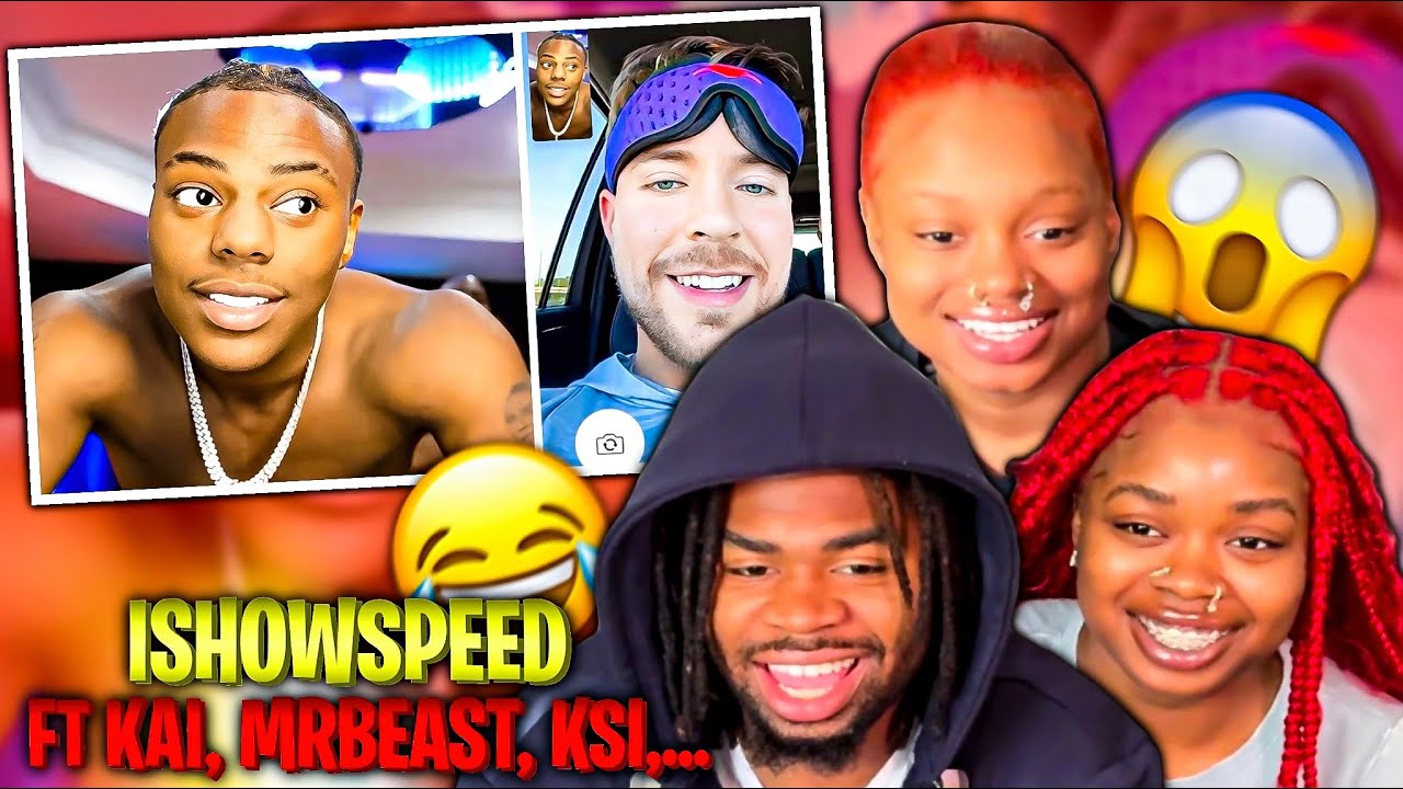 ISHOWSPEED Facetiming FAMOUS YOUTUBERS With His NEW HAIRCUT (Ft. KAI CENAT, KSI, MRBEAST) | REACTION