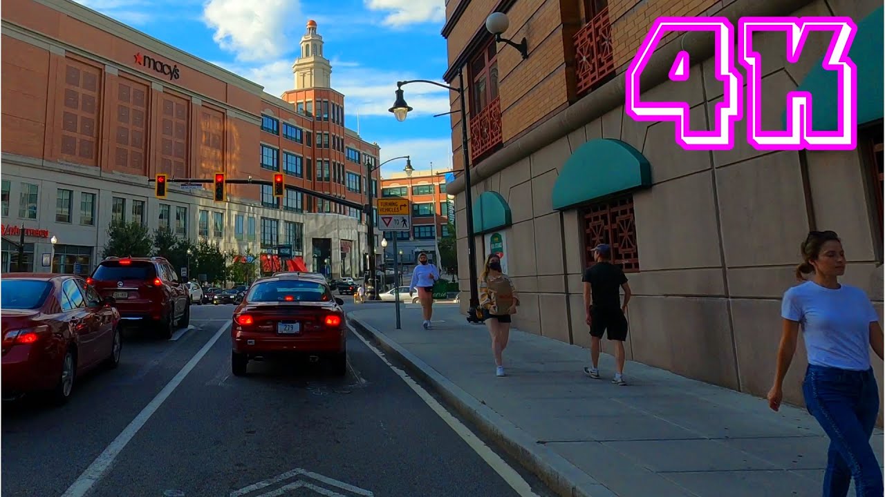 Sweet Saturday Afternoon Drive in Providence Rhode Island 4K - UHD