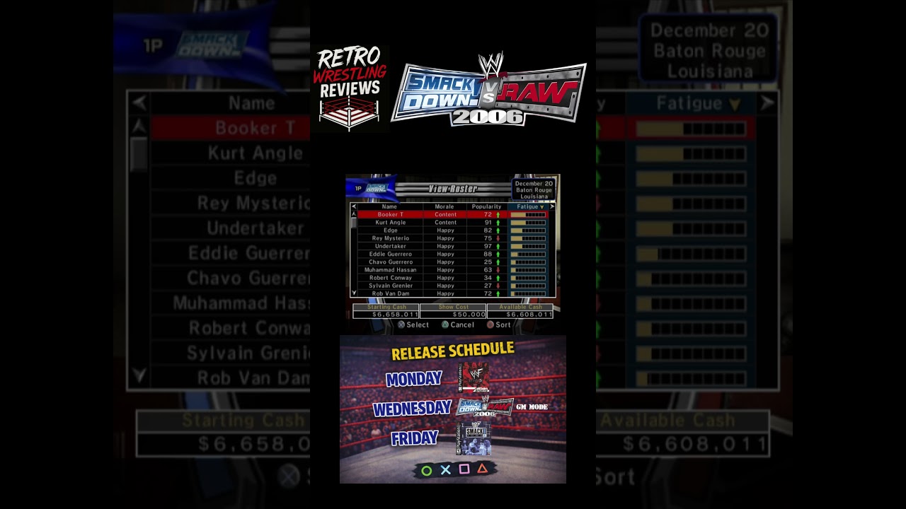 General Manager mode (Smackdown vs. Raw 2006 PS2)  #wwe #wrestlingshorts #shorts #retro #retrogaming