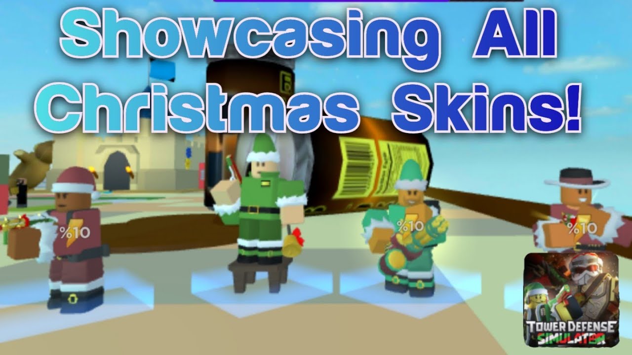 Showcasing All New Christmas Skins in TDS! (Tower Defense Simulator)