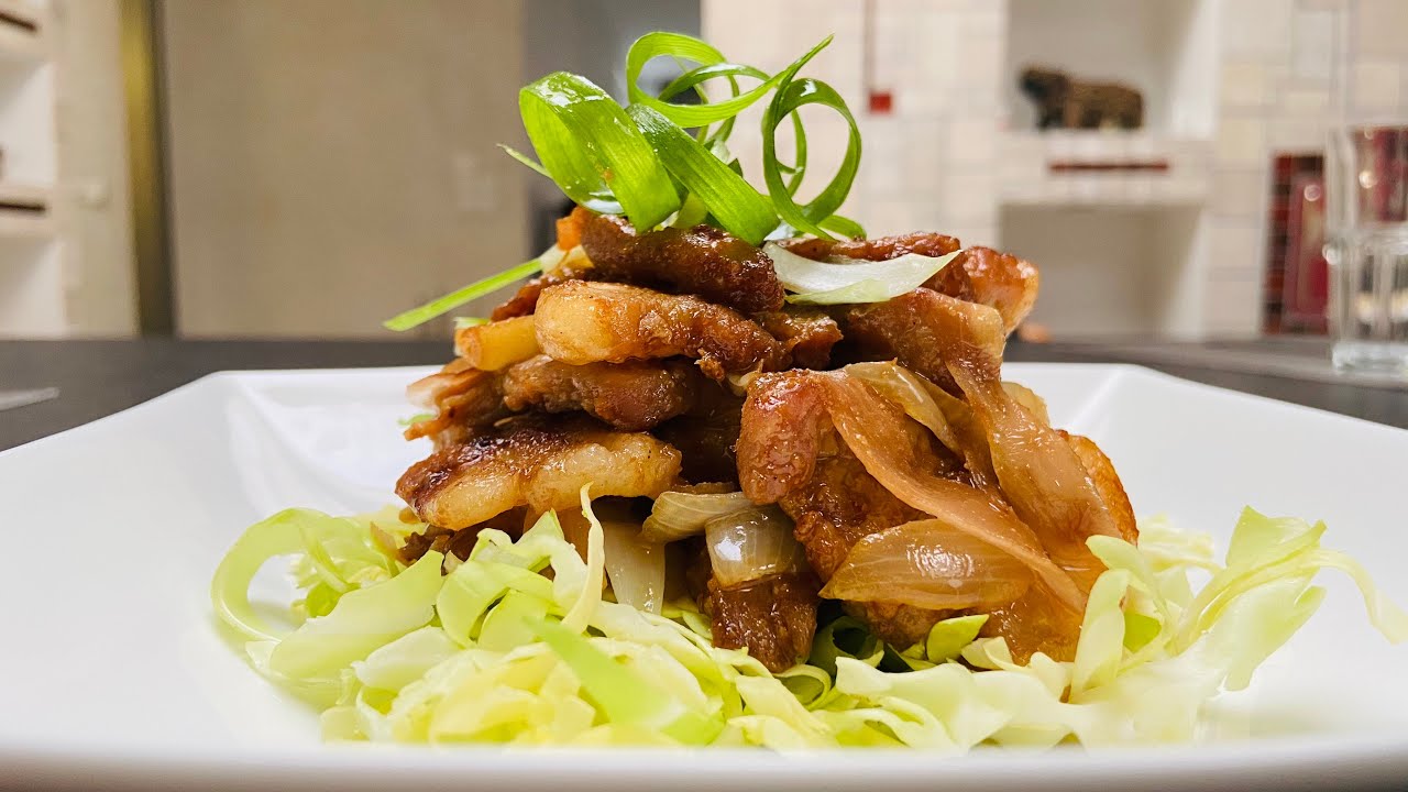 DELICIOUS Pan Fried Miso Pork Belly Recipe | I COOK 4 U