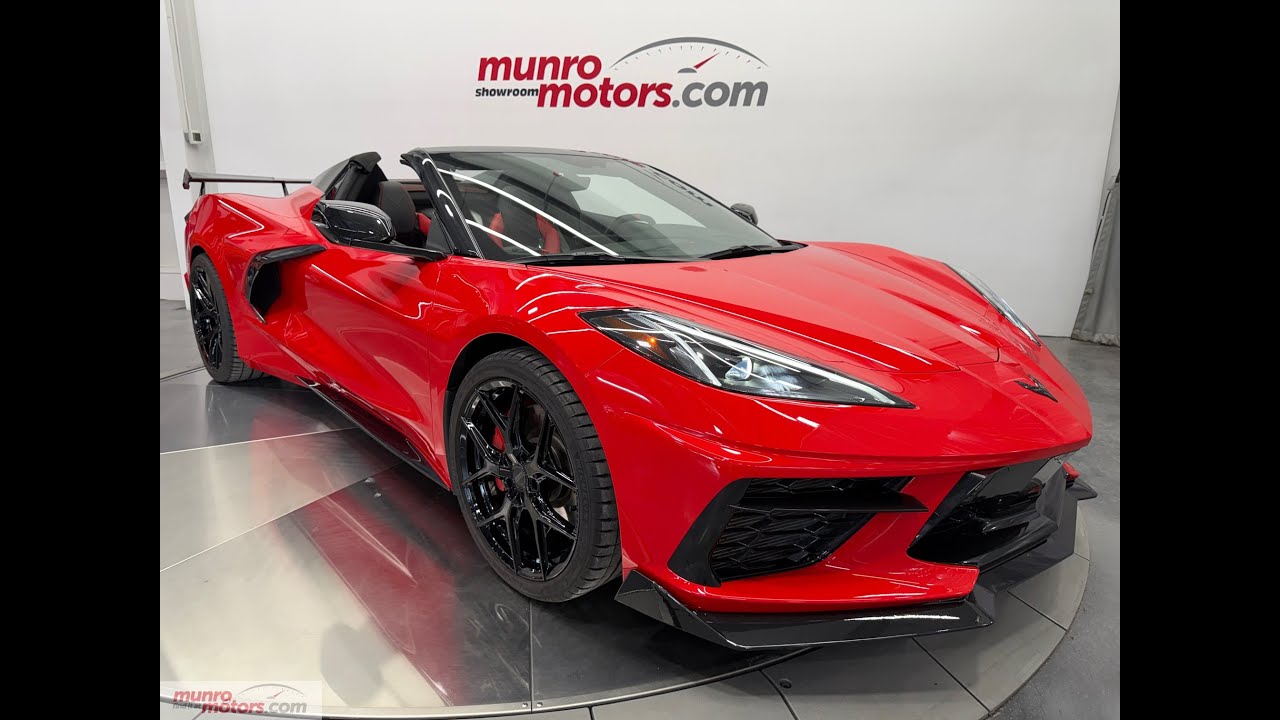 Кабриолет Corvette 2LT 2022 года выпуска, комплектация Z51, диски Vossen, переднее антикрыло Fron...
