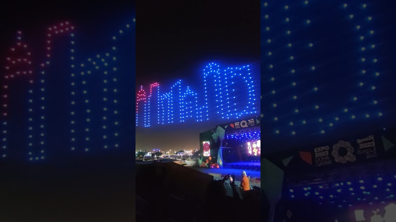 Drone show Qatar Expo 2023 #Qatar #QatarExpo #QatarExpo2023 #2023 #Doha #Expo #Drone #Droneshow