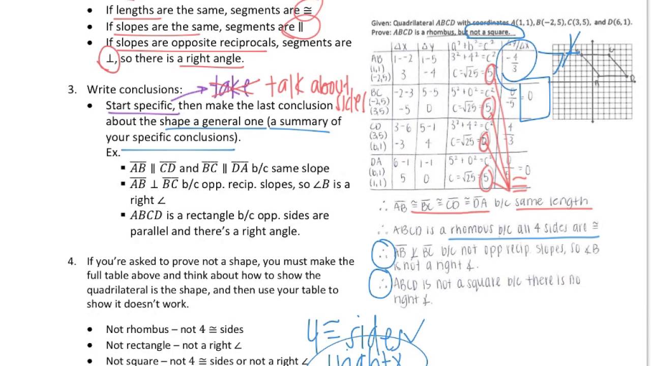 8-2 coordinate proofs (quadrilaterals)