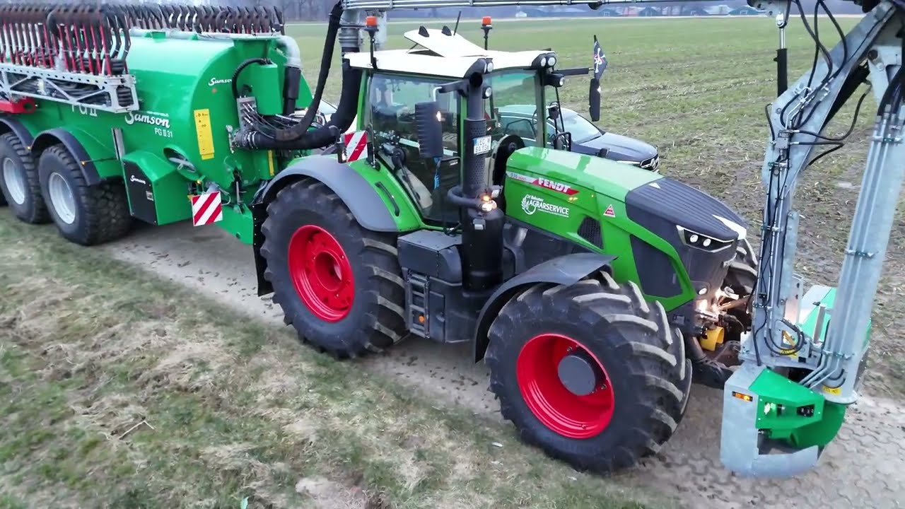 Fendt 936 mit Samson PG II 31 und Blackbird - Nährstoffausbringung mit dem CH Bakumer Agrarservice  