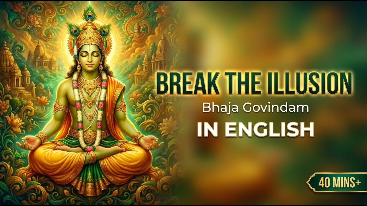 Lord Krishna Bhaja Govindam (108 Times) Remove Anxiety, Find Wisdom | Powerful Rat Race Reset