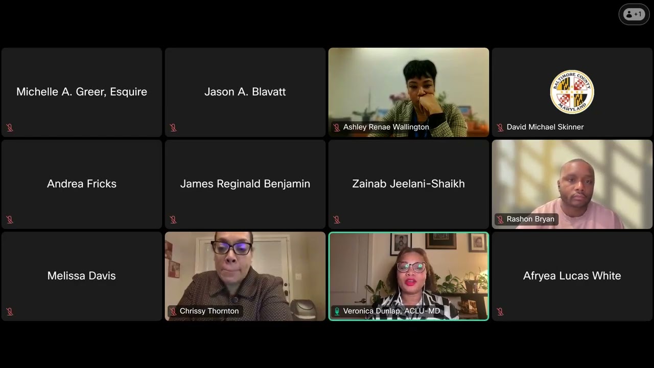 Baltimore County Human Relations Commission Board Meeting, January 14, 2026