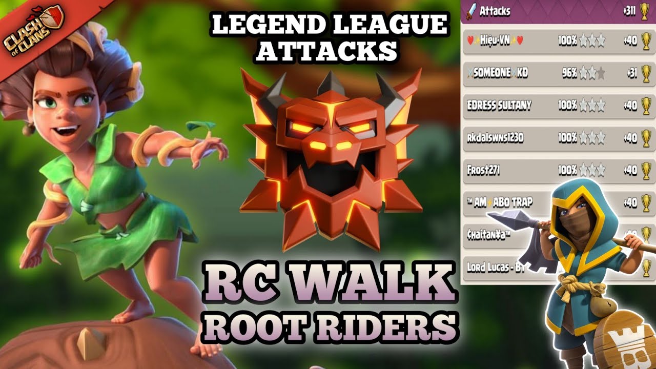 +311 NEW LEGEND MODE Double overgrowth Root Riders Attack Strategy | Clash of Clans