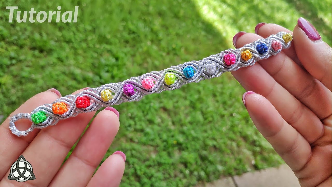 Macrame Rainbow Bracelet Tutorial | Cool Summer Bracelet DIY