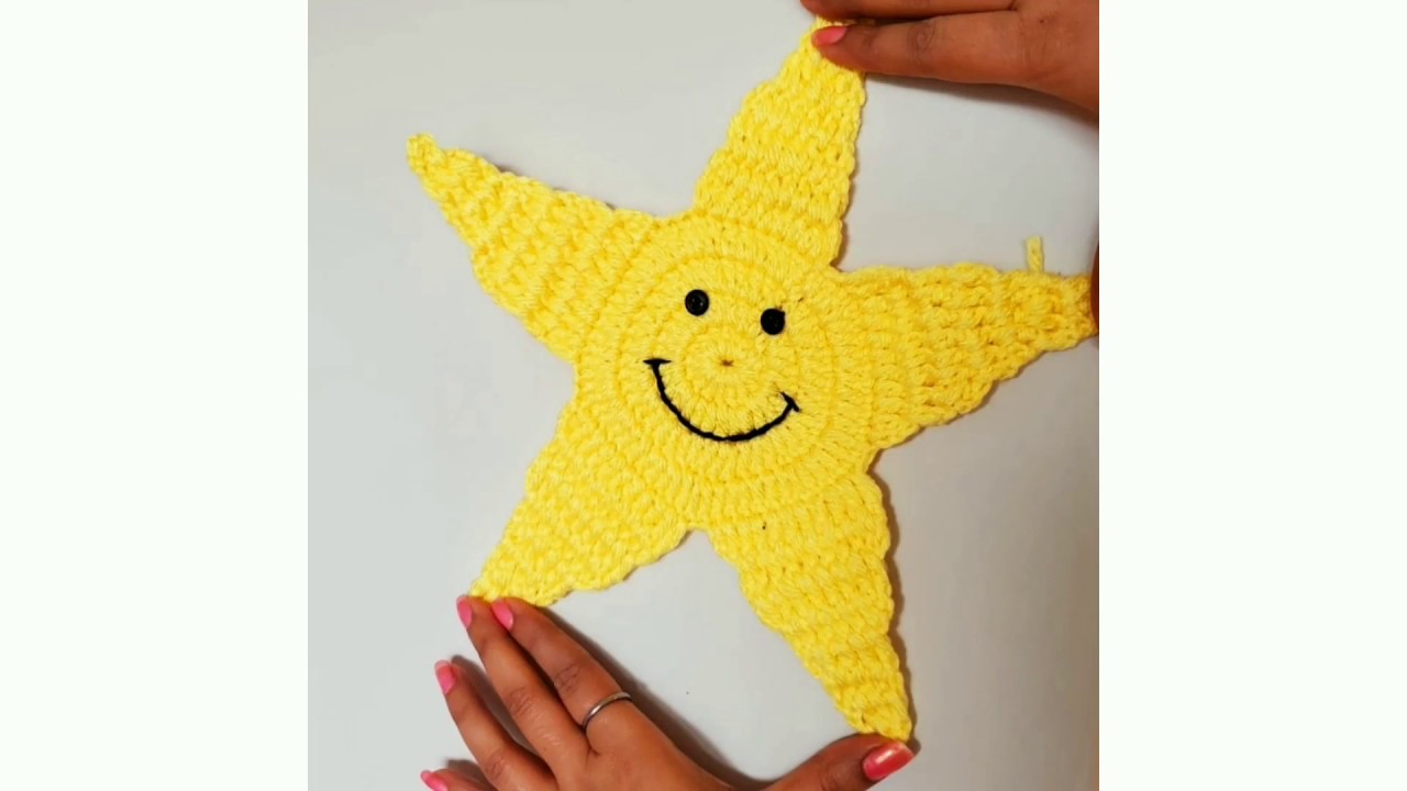 Created beautiful smiley SUN USING CROCHET