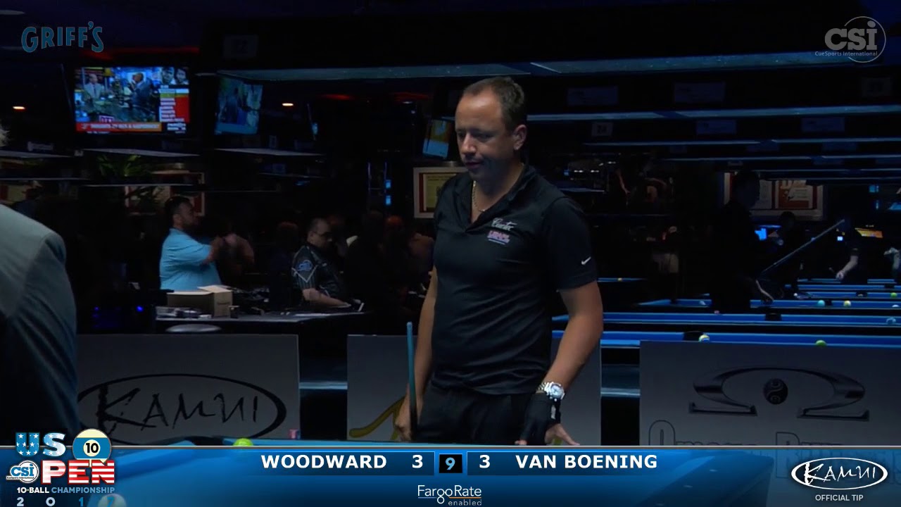 2017 US Open 10-Ball: Woodward vs Van Boening (2of2)