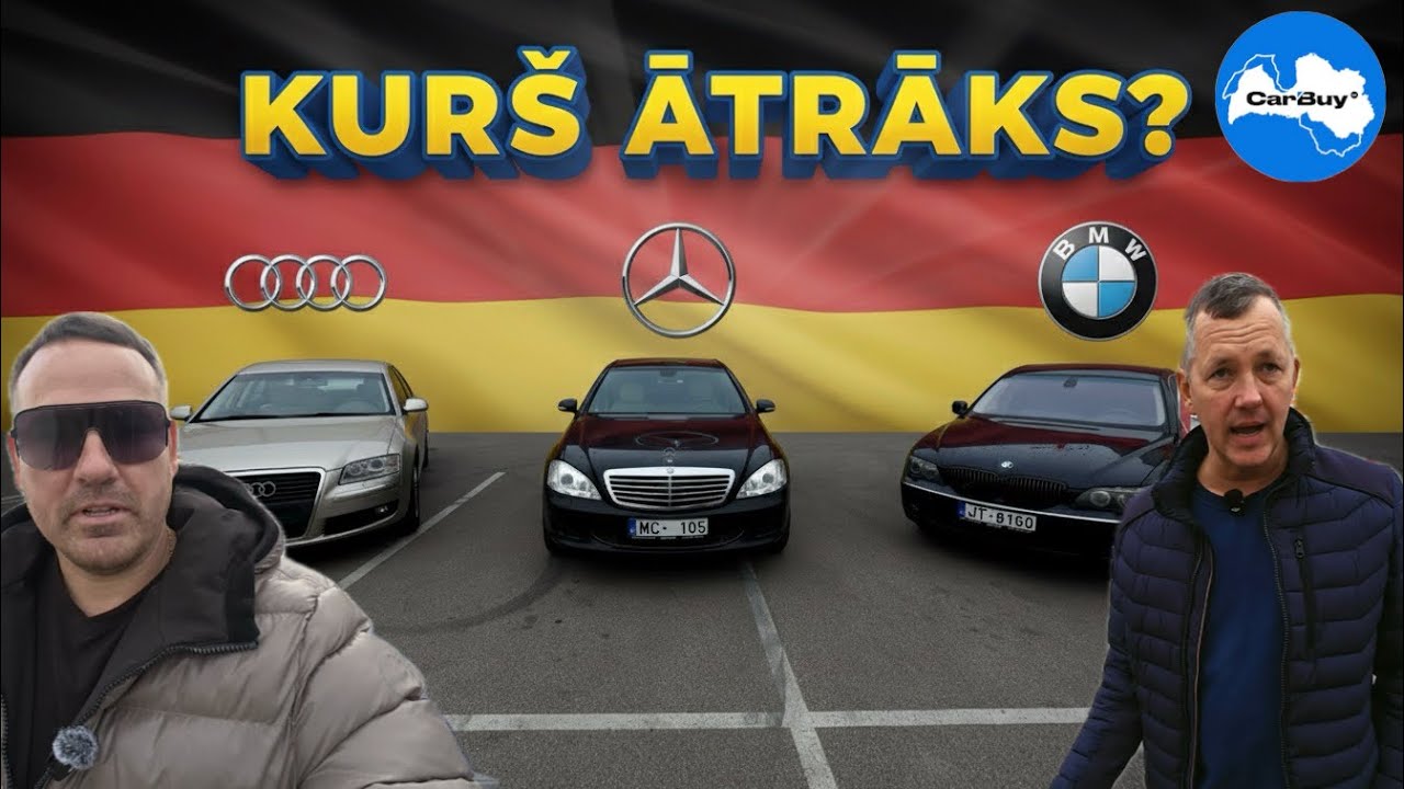 MILŽU CĪŅAS - KURŠ ĀTRĀKS 0-60? MB S500 / AUDI A8 / BMW 7-SĒRIJAS
