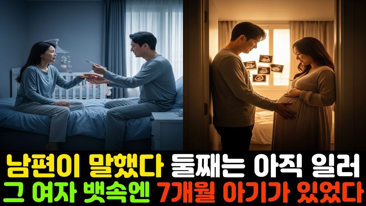 남편이 준비 안 됐어라며 둘째를 거부했다. 다른 여자는 임신 7개월이었다