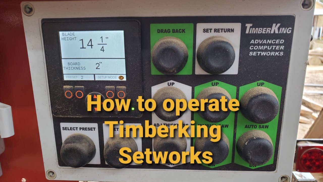 How to use Timberking Advanced Computer Setworks, a huge time saver