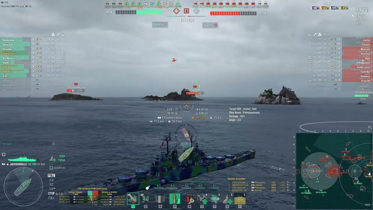 E-ABZEICHEN JACKSONVILLE | Über 3000 Base-EP - World of Warships