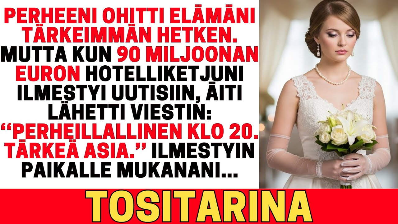 PERHEENI OHITTI HÄÄNI — MUTTA KUN 90 MILJ. € HOTELLIKETJUNI PÄÄTYI UUTISIIN, ÄITI LÄHETTI VIESTIN…