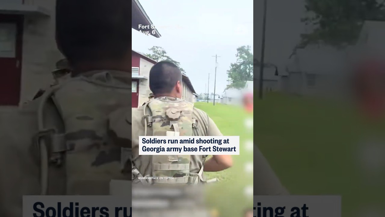 Soldiers run amid shooting at Georgia army base Fort Stewart